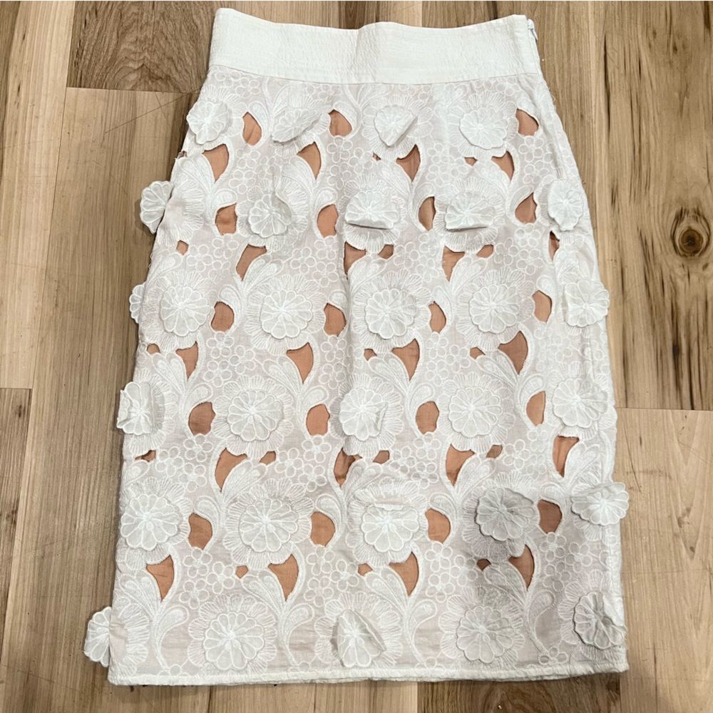 Catherine Malandrio Floral Lace Skirt Women’s 2